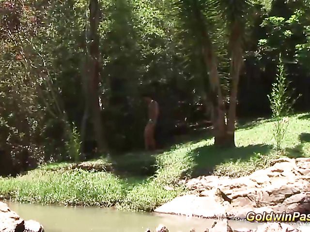 Anal sex in the jungle with a young Brazilian chick