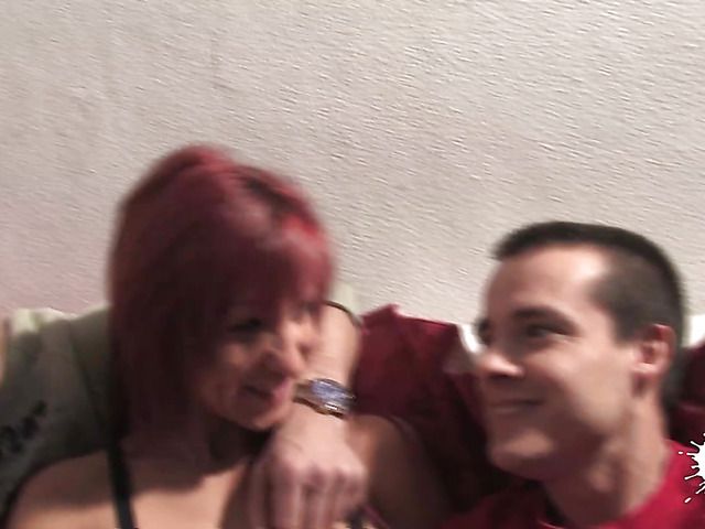 Busty Spanish redhead Fayna Vergara gets gangbanged