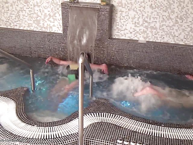 Naked mature women caught on camera in the sauna