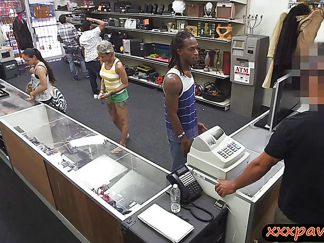 Couple have sex with nasty pawnkeeper for a desperate money