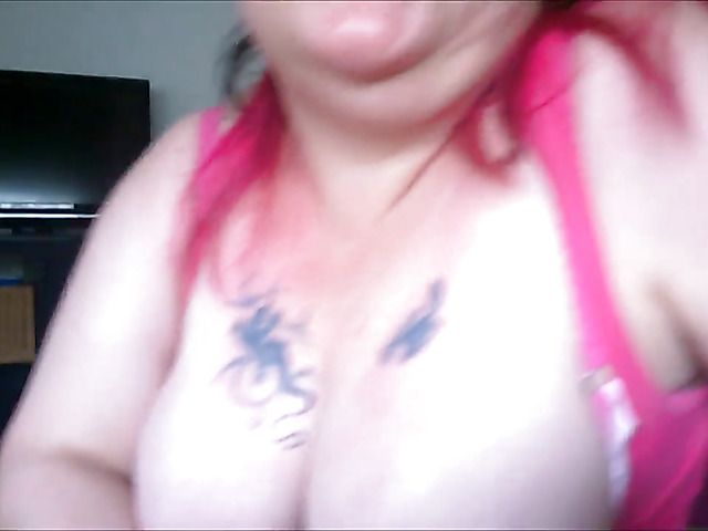 Obese amateur granny playing with a dick