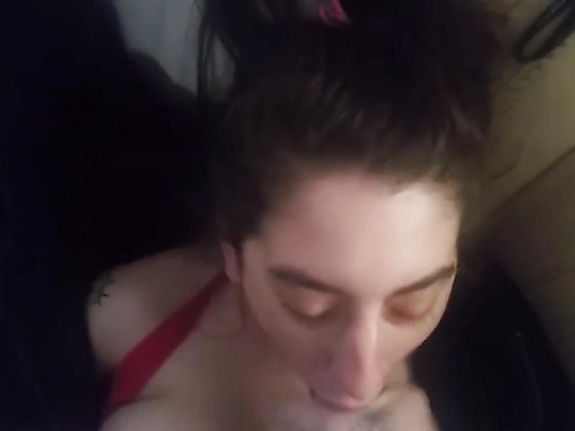 Horny girl sucking a dick