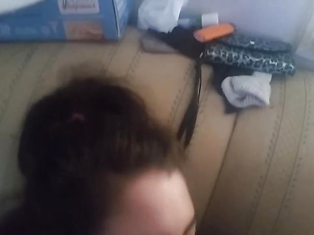 Horny girl sucking a dick