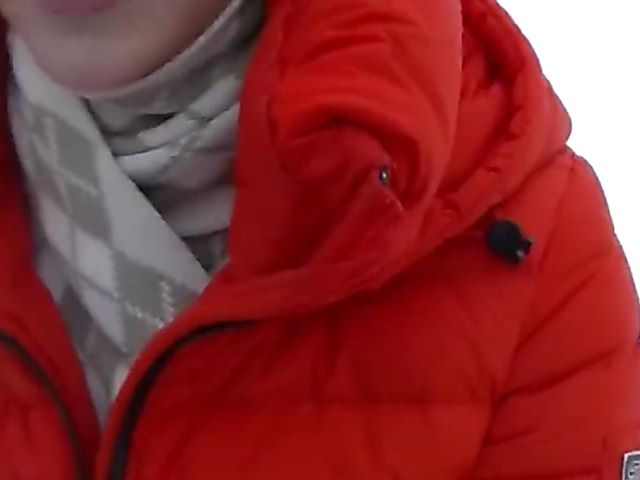 Girlfriend sucking dick in the snow