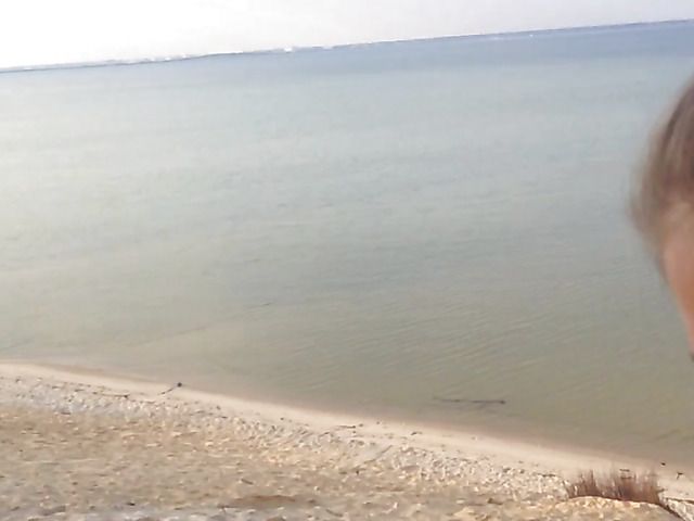 Beach blowjob and facial in POV with Mya Lennon