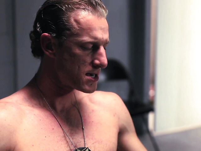 Brunette bombshell with big boobs seduces a guy