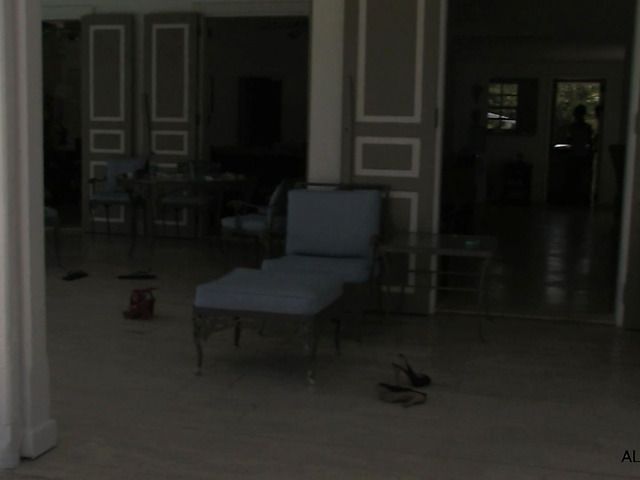 Bikini girl with shaved pussy posing and peeing outdoors