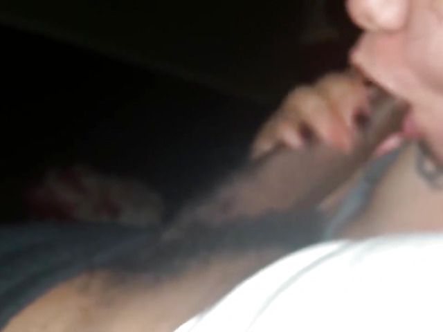 Chubby amateur wraps her lips around fat cock