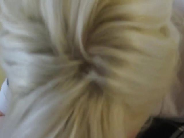 Clothed teen amateur gives blowjob POV