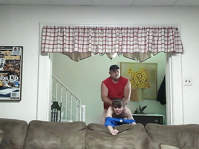 Amateur blowjob and shagging in the living room
