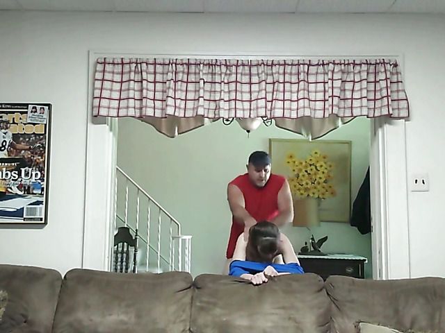 Amateur blowjob and shagging in the living room