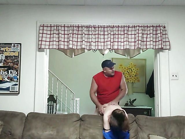 Amateur blowjob and shagging in the living room