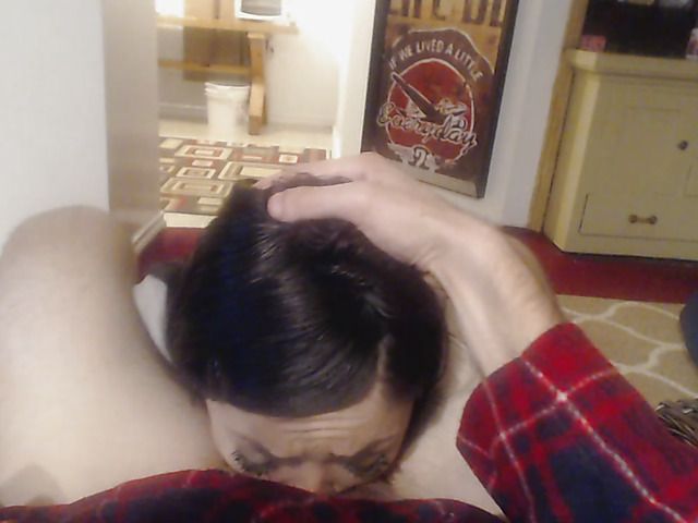 Busty brunette with tattoos gives head and hand in POV