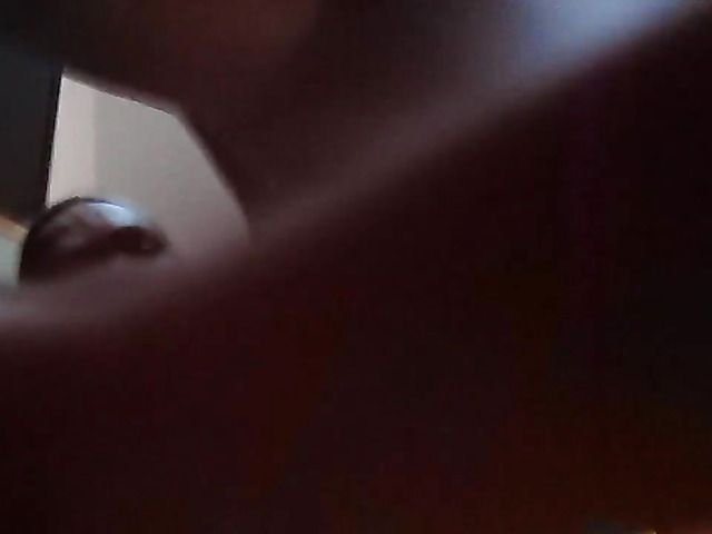 Naked ebony GF with dirty face sucking cock