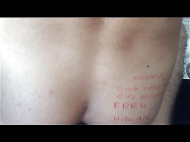 Amateur Turkish couple sex and dirty body writing