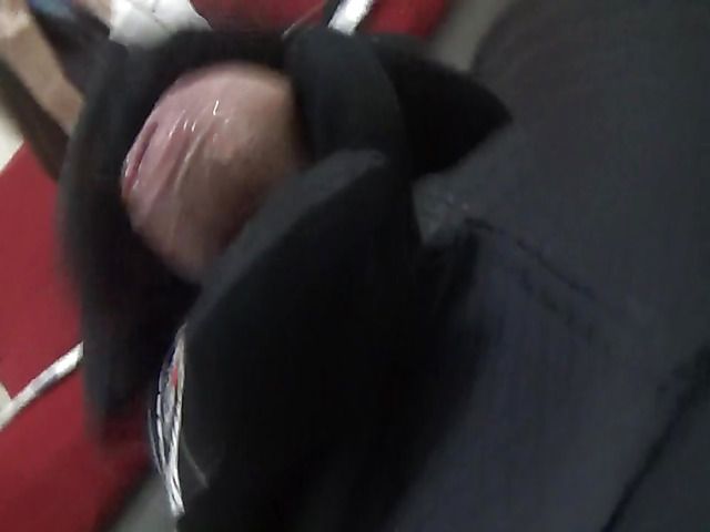 Japanese girl in black socks gives a footjob