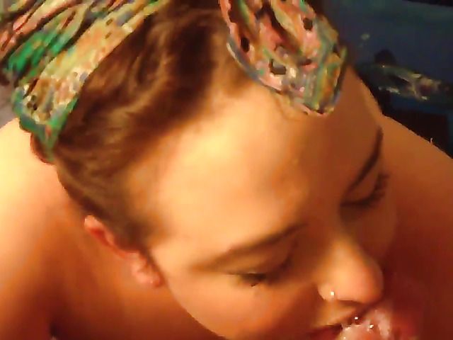 Horny chick sucking a cock