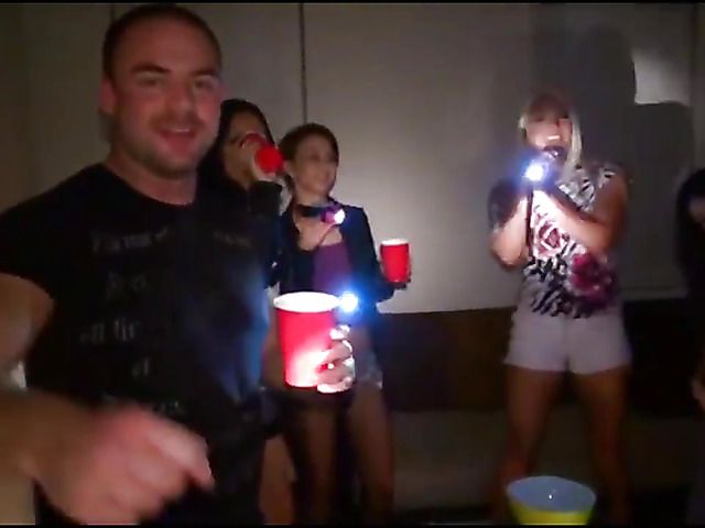 Orgy in the dark with drunk party girls