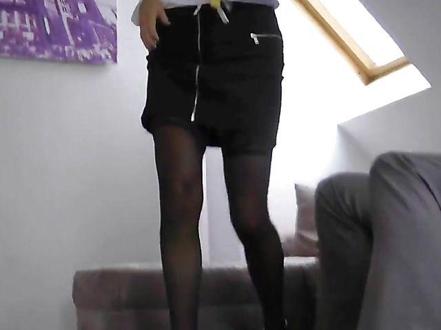 Slutty secretary in black nylons gets hardcored