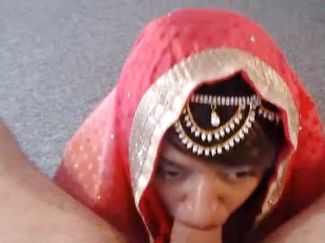 Indian MILF gets face fucked by a big cock