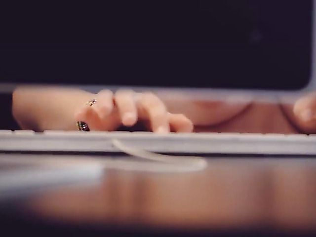 Cute secretary with big titties and bald pussy gets nailed