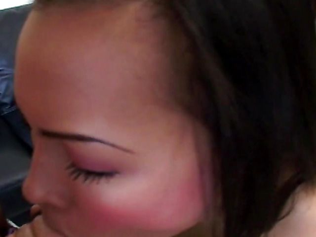 Asian Gia L with bald pussy gets a creampie