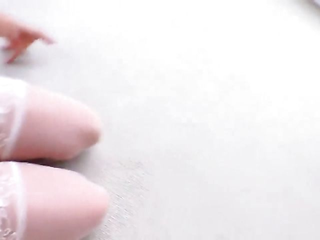 Saucy big tits blonde in white lingerie gets a fuck