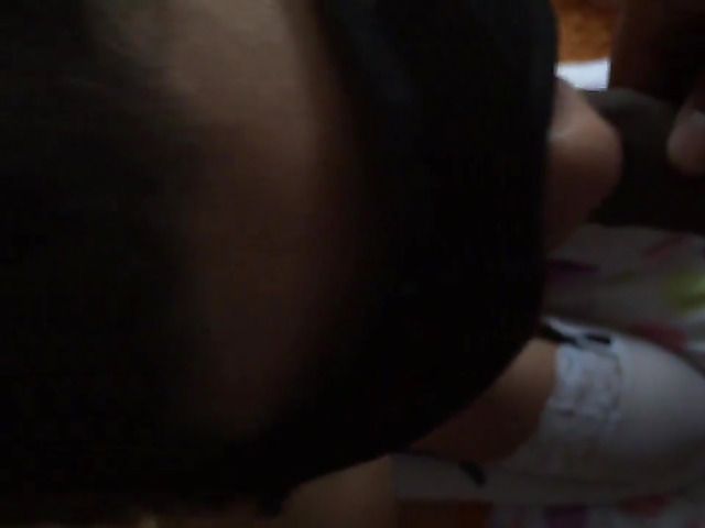 Interracial blowjob from blindfolded white wife