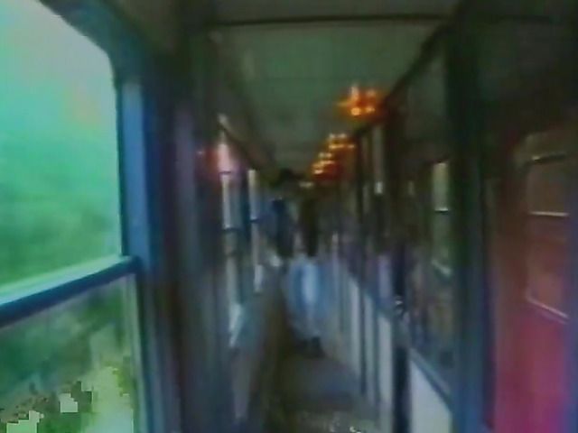 Vintage ass fucking on the train with a busty blonde