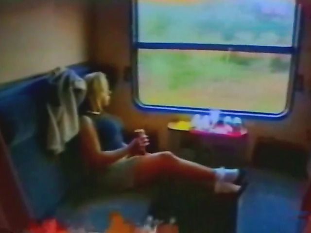 Vintage ass fucking on the train with a busty blonde