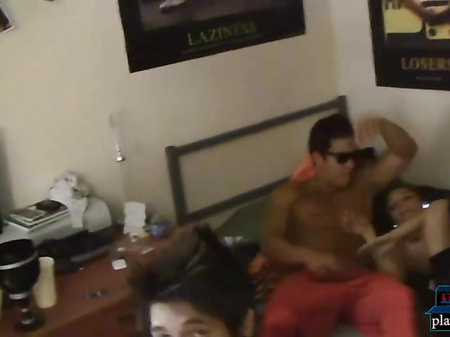 Hot young college girls get fucked at a party