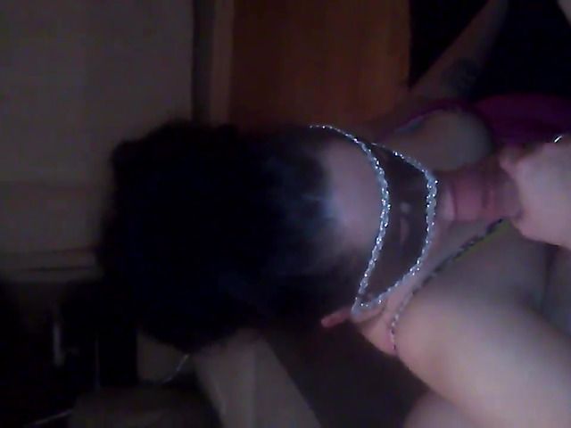 Masked honey handling a cock