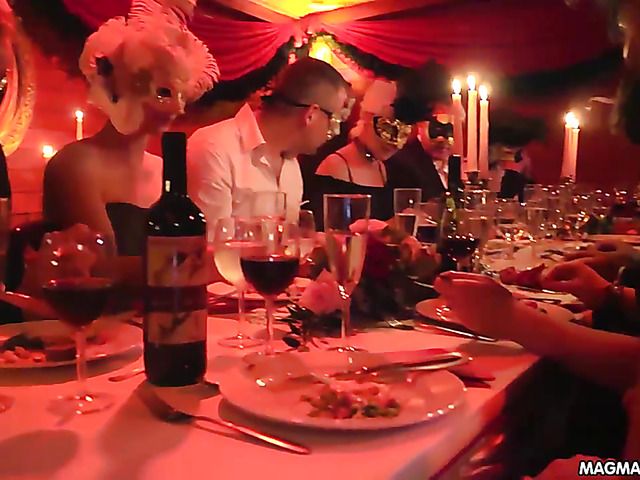 Horny swingers fuck wearing masks and costumes