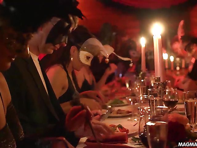 Horny swingers fuck wearing masks and costumes