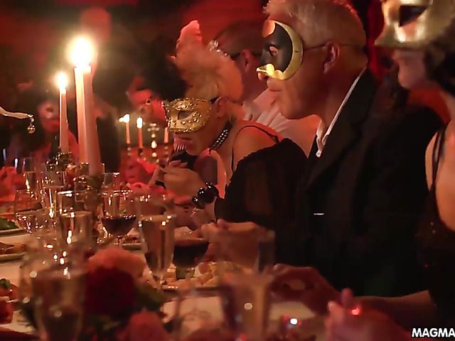 Horny swingers fuck wearing masks and costumes