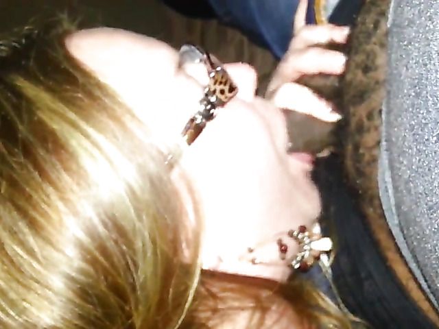 Amateur with glasses gives interracial blowjob