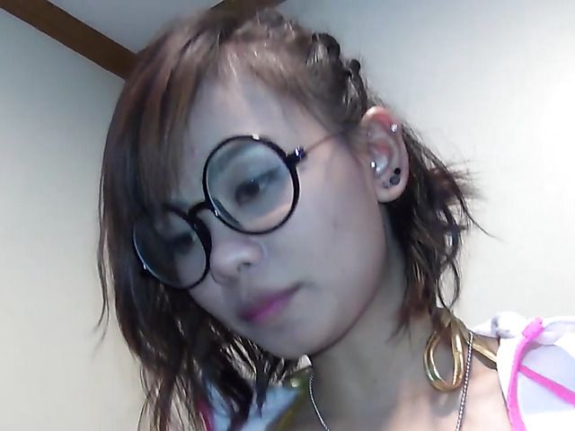 Petite Asian with glasses gets screwed in pantyhose