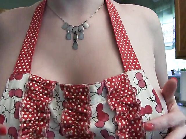 Playful housewife with big juicy breasts