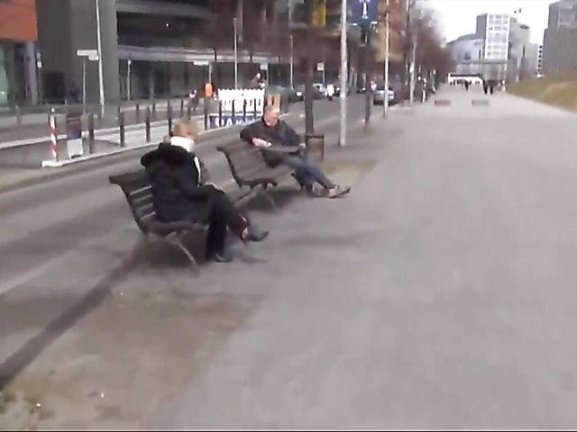 Cute brunette girl from the street sucks and fucks