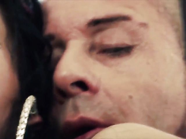 Pierced babe in black stockings gets anal banged