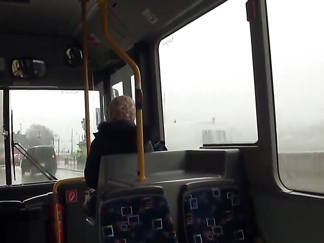 Public sex with a hot blonde on the city bus
