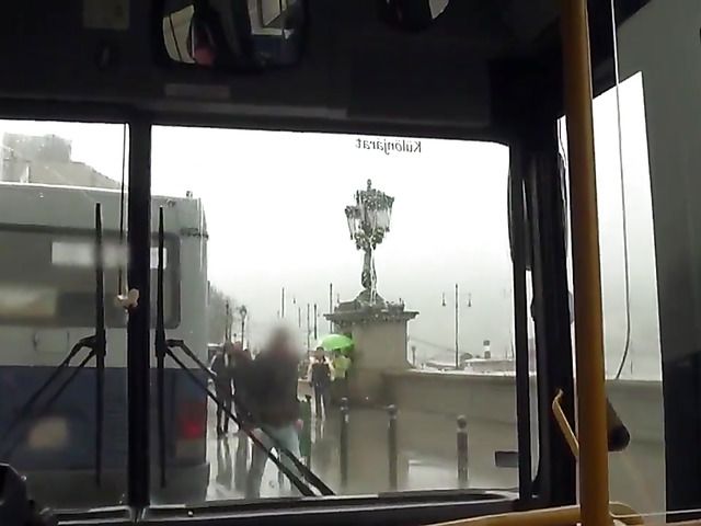 Public sex with a hot blonde on the city bus