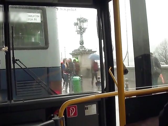 Public sex with a hot blonde on the city bus