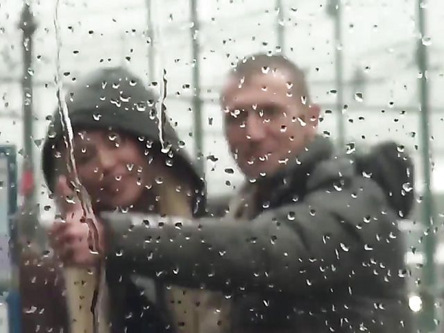 Public sex with a hot blonde on the city bus