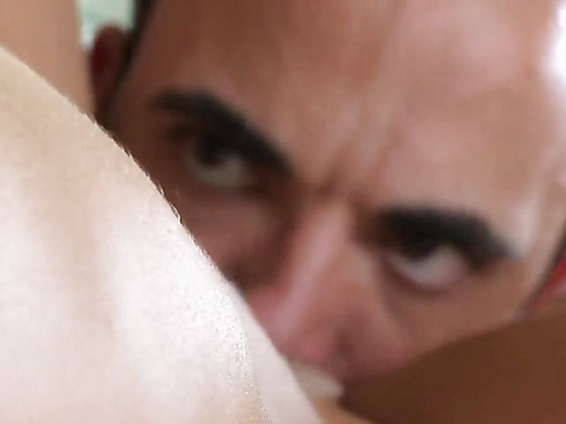 Blonde with small tatas getting ass fucked