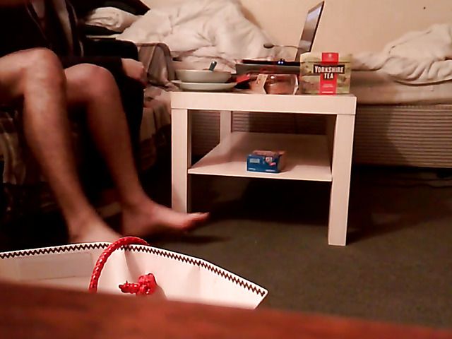 Girlfriend with tattoos gets screwed on webcam