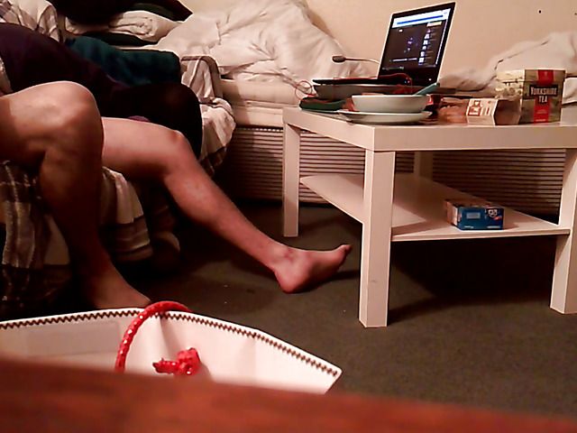 Girlfriend with tattoos gets screwed on webcam