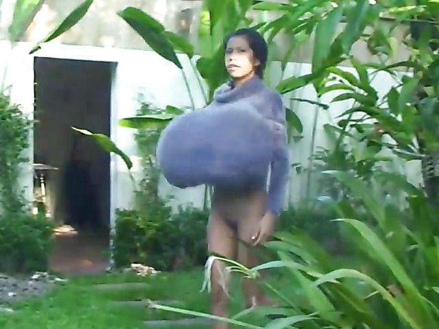 Thai girl with monster tits deepthroated and facialed