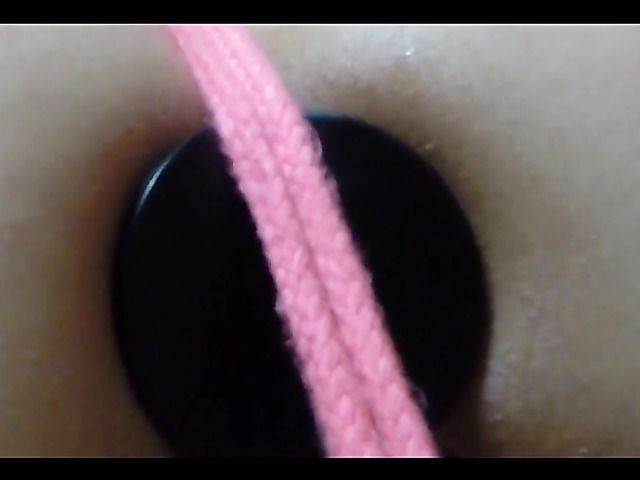 Amateur rope bondage in high heels and ass toying