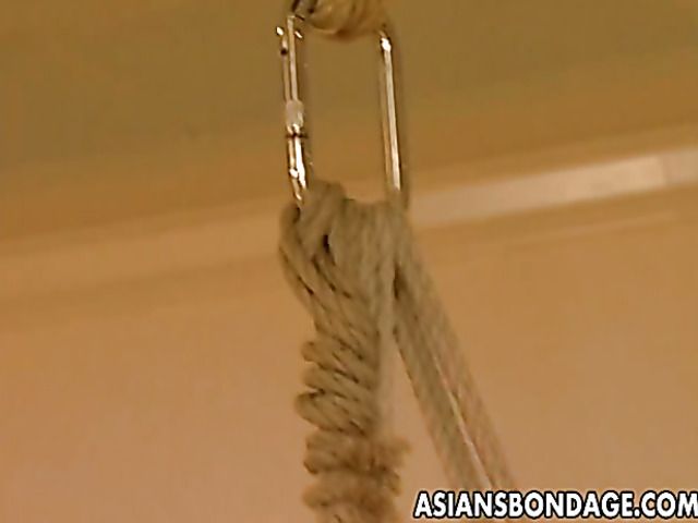 Asian rope bondage and wax play in the nude